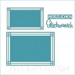 Geometrischer Rahmen - Stanzschablone